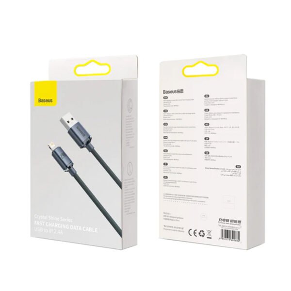 Cable Crystal Shine USB a Lightning 2M Baseus iPhone - Imagen 3